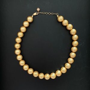 Faux South Pacific Gold Pearl Necklace